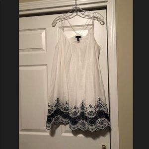 WORN ONCE White and Blue Strappy Dress